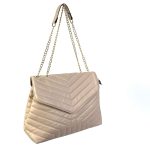 Bolso sintético con solapa y 2 compartimentos