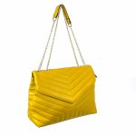 Bolso sintético con solapa y 2 compartimentos