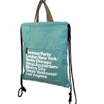 Mochila de cuerdas con asa de mano