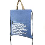 Mochila de cuerdas con asa de mano