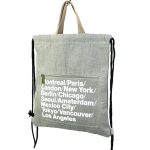 Mochila de cuerdas con asa de mano