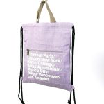 Mochila de cuerdas con asa de mano