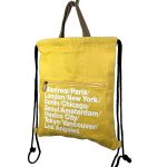 Mochila de cuerdas con asa de mano