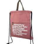 Mochila de cuerdas con asa de mano