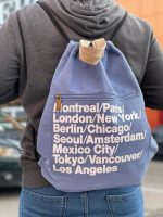 Mochila de cuerdas con asa de mano