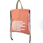 Mochila de cuerdas con asa de mano