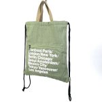 Mochila de cuerdas con asa de mano