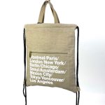 Mochila de cuerdas con asa de mano