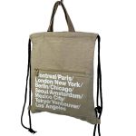 Mochila de cuerdas con asa de mano