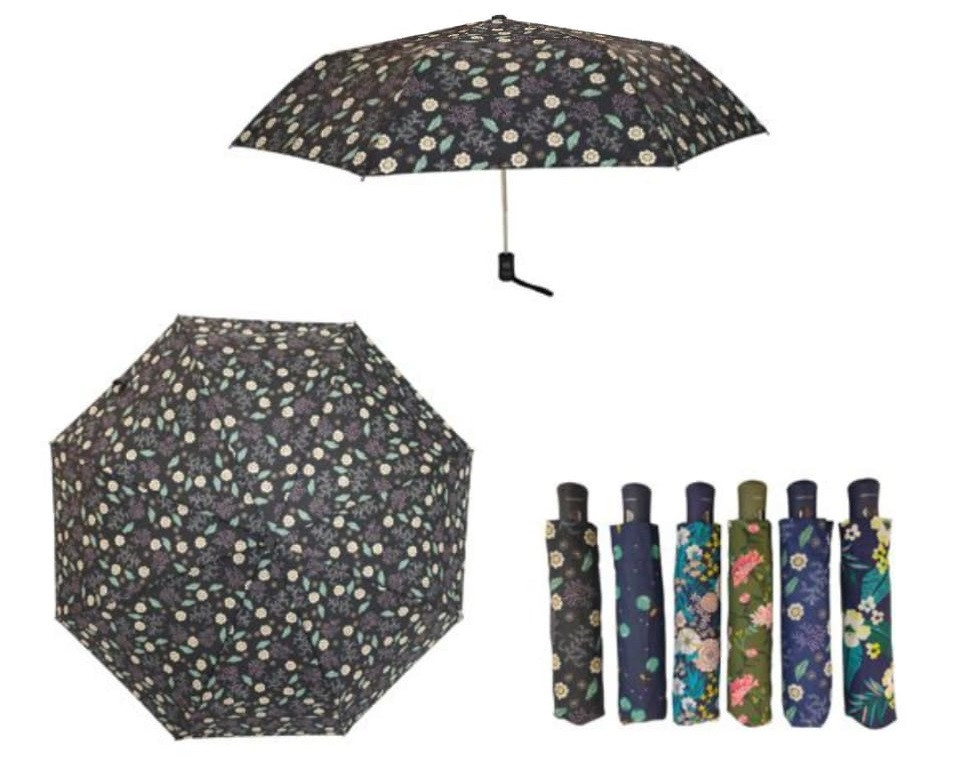 Paraguas corto diseño floral Paraguas corto diseño floral