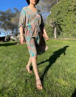 Vestido corto étnico multicolor