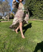 Vestido largo bohemio multicolor