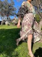 Vestido largo bohemio multicolor