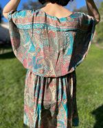 Vestido corto étnico multicolor