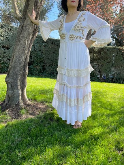 Vestido largo bohemio diseño floral