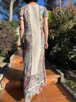 Vestido largo veraniego abierto frontal