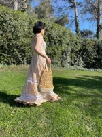 Vestido largo de algodón con bonito diseño