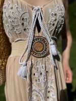 Vestido largo de algodón con bonito diseño