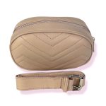 Riñonera de piel compacto con cierre de cremallera