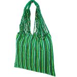 Bolso Saco de Algodón Multicolor para Mujer con Cierre de Cremallera