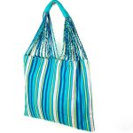 Bolso Saco de Algodón Multicolor para Mujer con Cierre de Cremallera