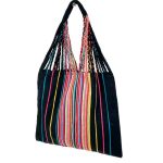 Bolso Saco de Algodón Multicolor para Mujer con Cierre de Cremallera