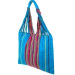 Bolso Saco de Algodón Multicolor para Mujer con Cierre de Cremallera