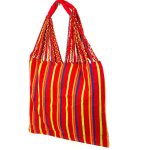 Bolso Saco de Algodón Multicolor para Mujer con Cierre de Cremallera