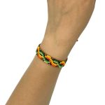 Pulsera étnica tipo Wayuu de tela de algodón
