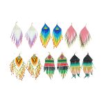 Pendiente artesanal y étnico tipo Wayuu