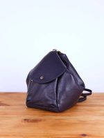 Bolso Mochila de piel con doble cierre