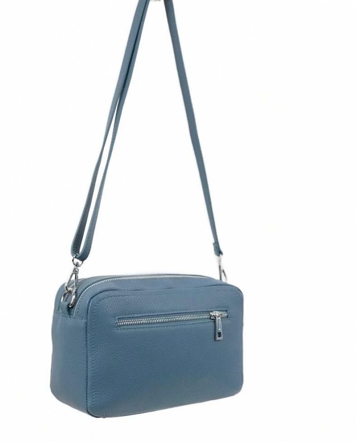 Bolso bandolera de piel con doble compartimento