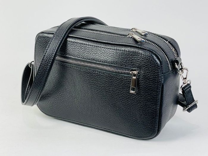 Bolso bandolera de piel con doble compartimento