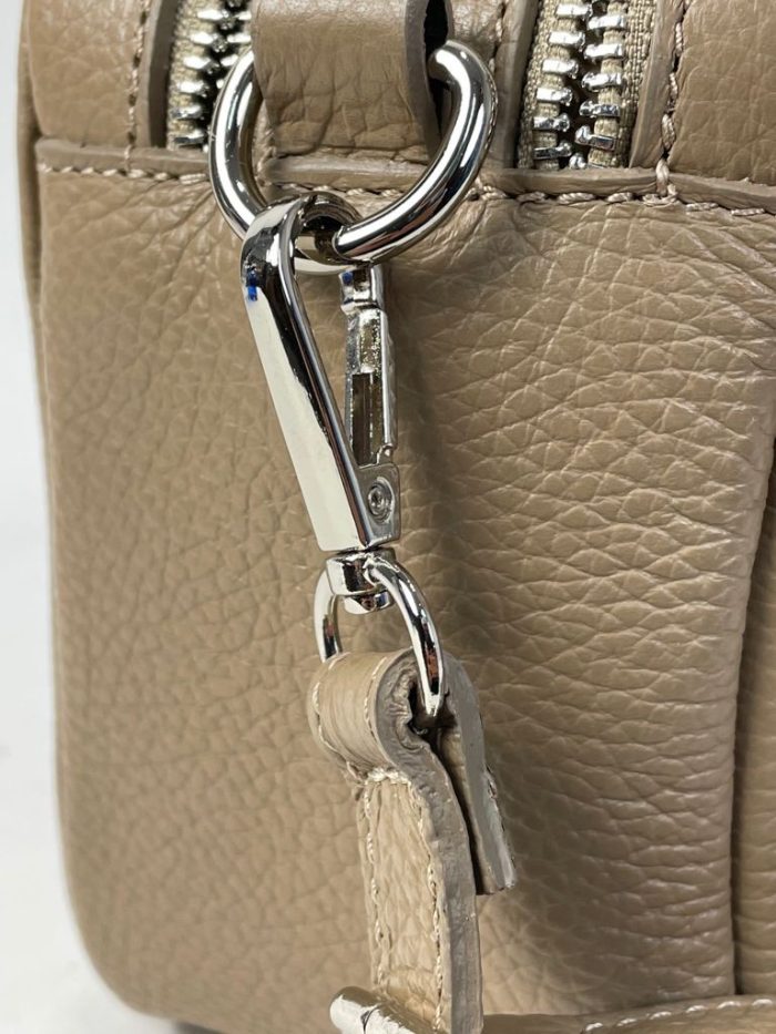 Bolso bandolera de piel con doble compartimento