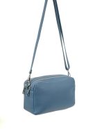 Bolso bandolera de piel con doble compartimento