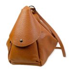 Bolso Mochila de piel con doble cierre