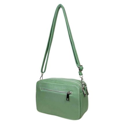 Bolso bandolera de piel con doble compartimento