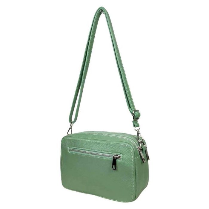 Bolso bandolera de piel con doble compartimento